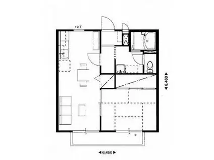 ハイランドヴィラ I(1LDK/1階)の間取り写真