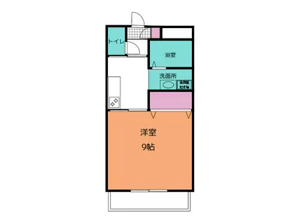 キートス(1K/2階)の間取り写真
