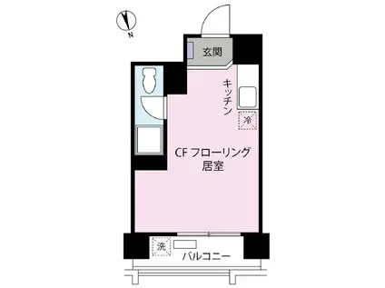 麻布永谷マンション(ワンルーム/8階)の間取り写真