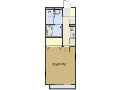 タレイア栄町(1K/2階)の間取り写真