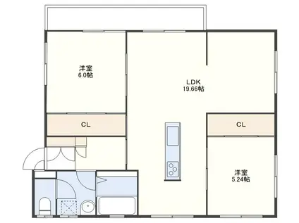 FORBIS桜馬場(2LDK/3階)の間取り写真