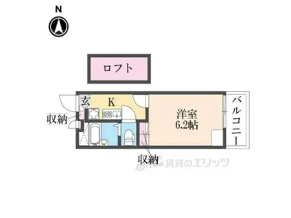 レオパレス武庫川東(1K/1階)の間取り写真