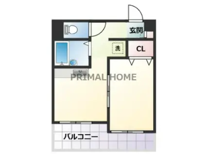 栄町中央ビル(ワンルーム/4階)の間取り写真