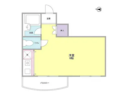 ヴィエント目白(ワンルーム/2階)の間取り写真