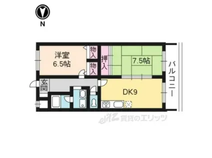 JOロワイヤル(2LDK/3階)の間取り写真