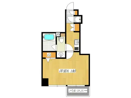 LA・ジーベック・東十条(1K/7階)の間取り写真