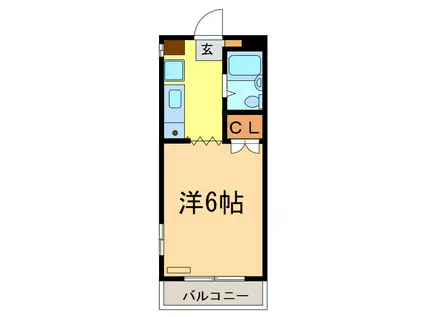 モンパレス小山3号棟(1K/2階)の間取り写真