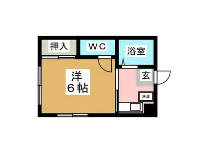 第十二アサヒハイツ(1K/1階)の間取り写真