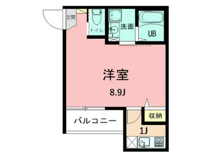 レグルス 海老名(1K/1階)の間取り写真