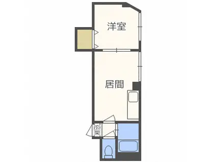 パルコート光星10(1DK/2階)の間取り写真