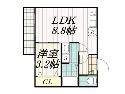 AJ千葉寺003(1LDK/1階)の間取り写真