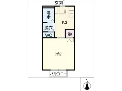 アーバンライフN(1K/2階)の間取り写真