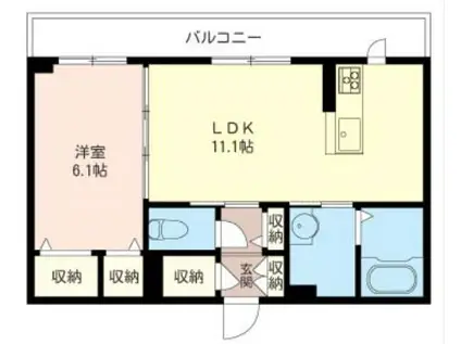 OTTIMO(1LDK/2階)の間取り写真