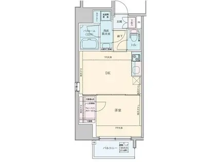 ラル練馬(1DK/12階)の間取り写真