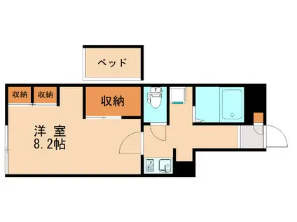 レオパレスヴィラ柏の森(1K/1階)の間取り写真