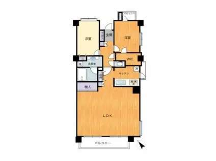 モリスガーデン栗平(2SLDK/6階)の間取り写真