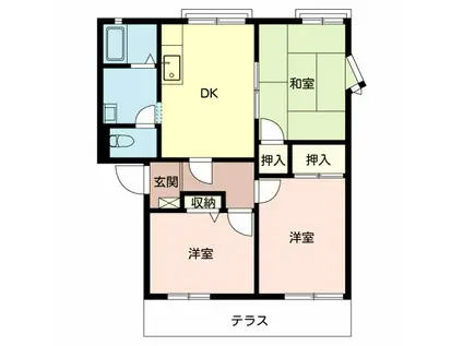 アネックス御立B・C(3DK/1階)の間取り写真