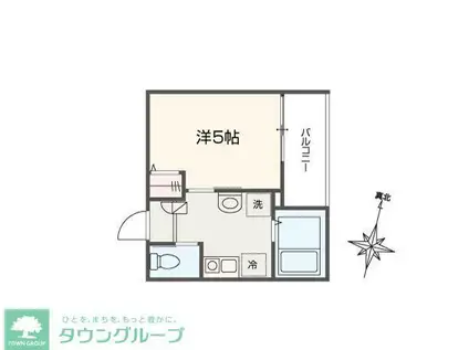 MELLAS大泉学園(1K/2階)の間取り写真