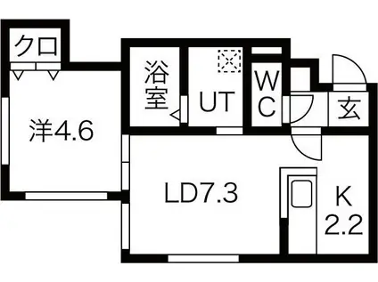 アンタレスL175(1LDK/4階)の間取り写真
