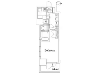 パークウェル神田イースト弐番館(1K/8階)の間取り写真