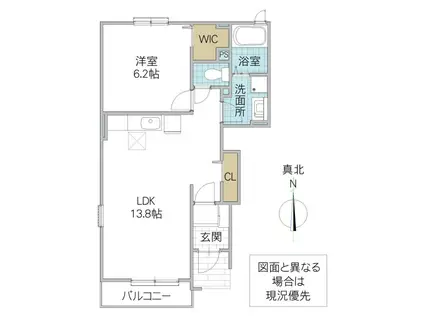 エムペソリーナ ドゥ(1LDK/1階)の間取り写真
