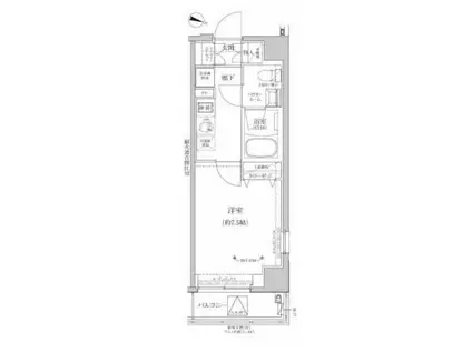 RELUXIA両国II(1K/8階)の間取り写真