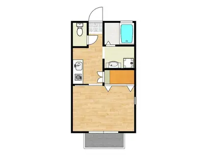 リージェンシー桜木B(1K/2階)の間取り写真