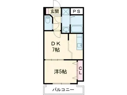 ポンドサイド蓮 パートI(1DK/2階)の間取り写真