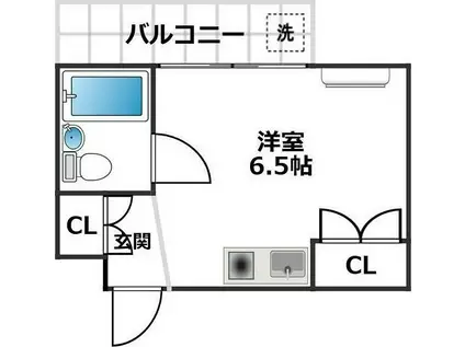 グレース北沢(ワンルーム/2階)の間取り写真
