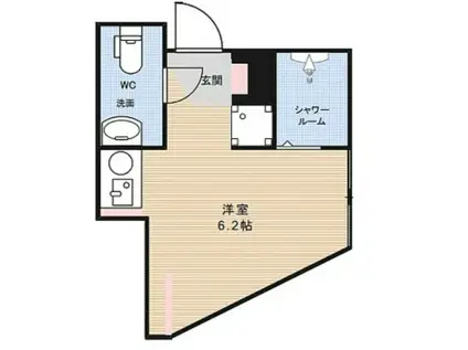 たすきCRASSO自由が丘(ワンルーム/2階)の間取り写真