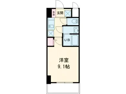 S-RESIDENCE堺BLAZE(1K/10階)の間取り写真