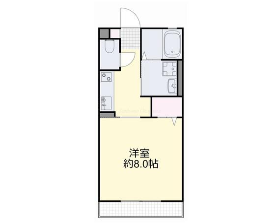 KENBI(1K/2階)の間取り写真
