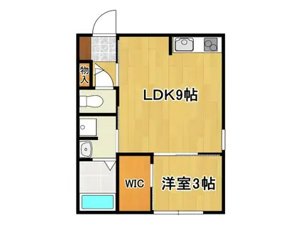 INTEGRAL北一色(1LDK/2階)の間取り写真