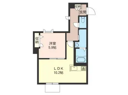 LA VIE BELLE (1LDK/1階)の間取り写真