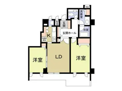 ドマーニ小竹向原(2LDK/1階)の間取り写真