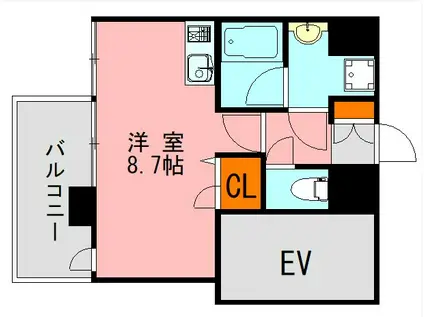 LANDIC N110(ワンルーム/3階)の間取り写真