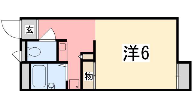 スマイル白浜(1K/1階)の間取り写真