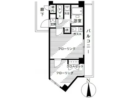 サンテミリオン芦花公園(1LDK/6階)の間取り写真