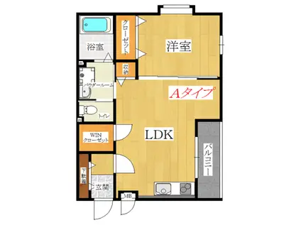 アルティア(1LDK/3階)の間取り写真