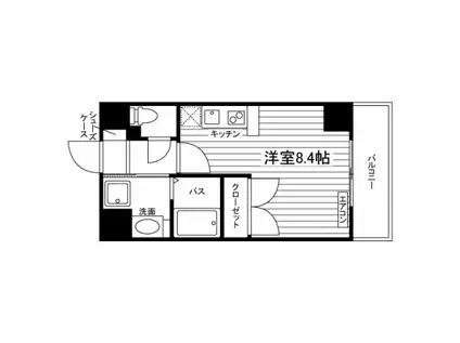 リヴェール木ノ下(ワンルーム/3階)の間取り写真