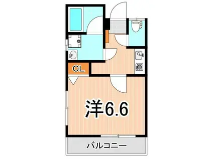 木佐ビル(1K/3階)の間取り写真