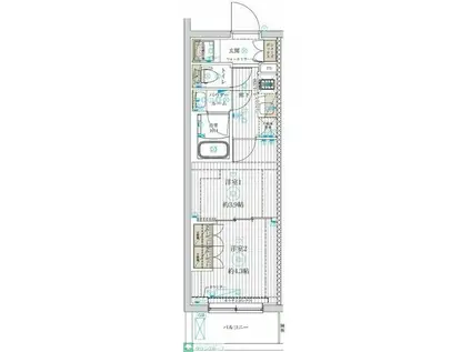 GENOVIA世田谷桜(2K/1階)の間取り写真