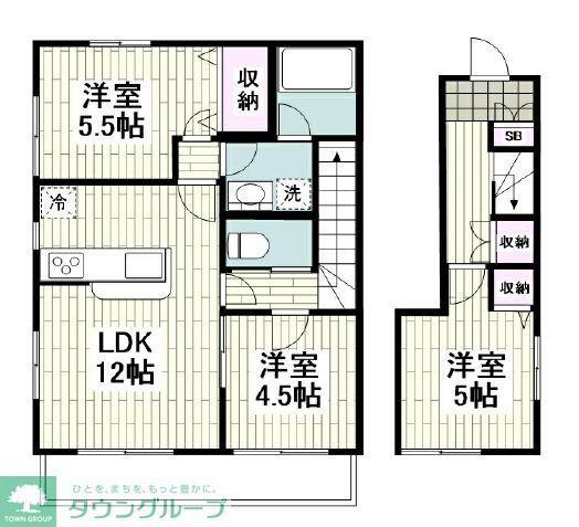 KHOUSE ズーラシア(3LDK/1階)の間取り写真