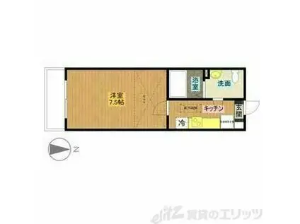 コンシェール(1K/3階)の間取り写真