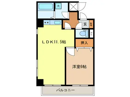 メゾンラフォーレ(1LDK/2階)の間取り写真