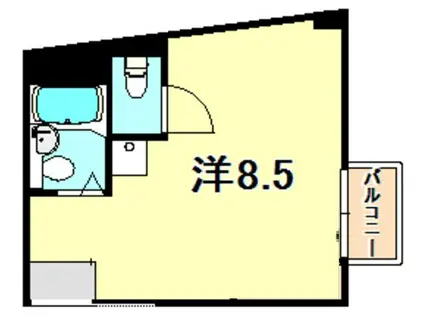 グランディア北野異人館通(ワンルーム/3階)の間取り写真