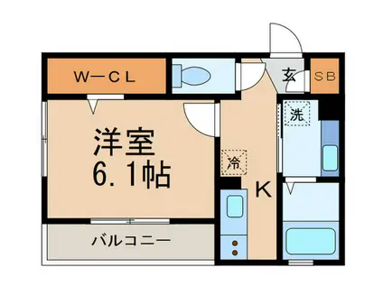 セレスティン三軒茶屋(1K/3階)の間取り写真