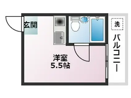 ダイドーメゾン岡本(1K/5階)の間取り写真