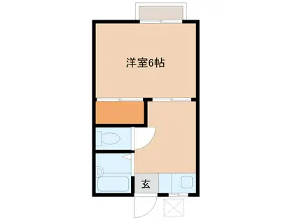 めじろハイツ(1K/2階)の間取り写真