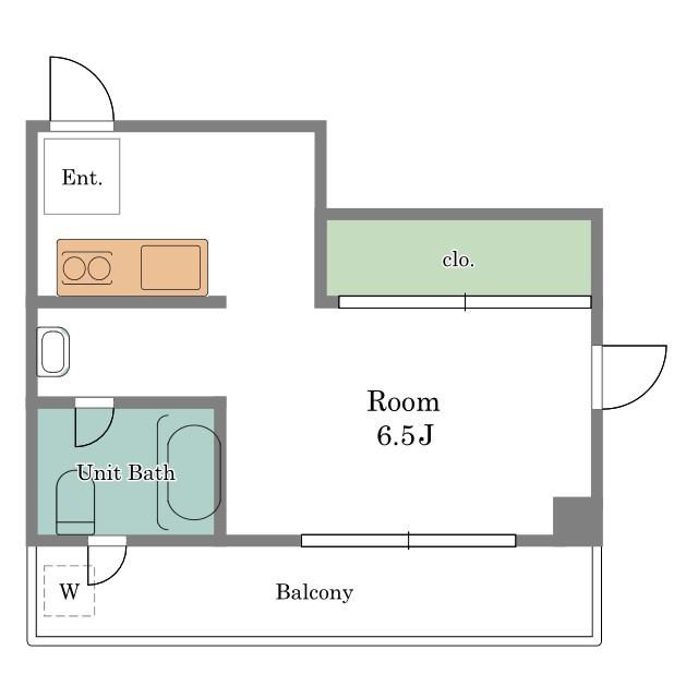 シャイン元住吉(ワンルーム/3階)の間取り写真